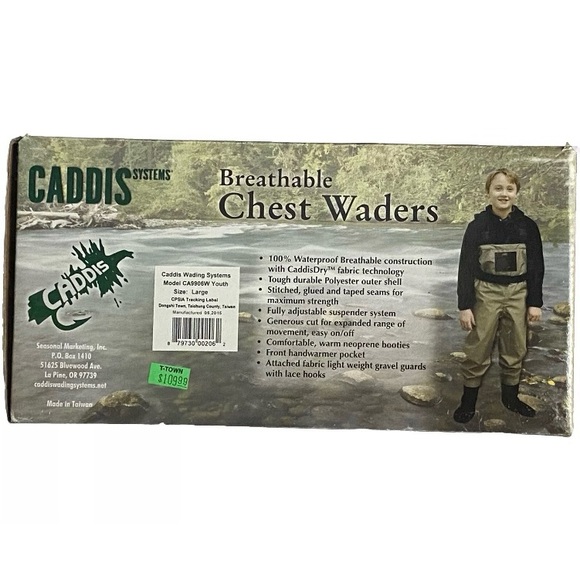 Caddis Neoprene Stockingfoot Chest Waders Youth Large CA5906W - Picture 11 of 15